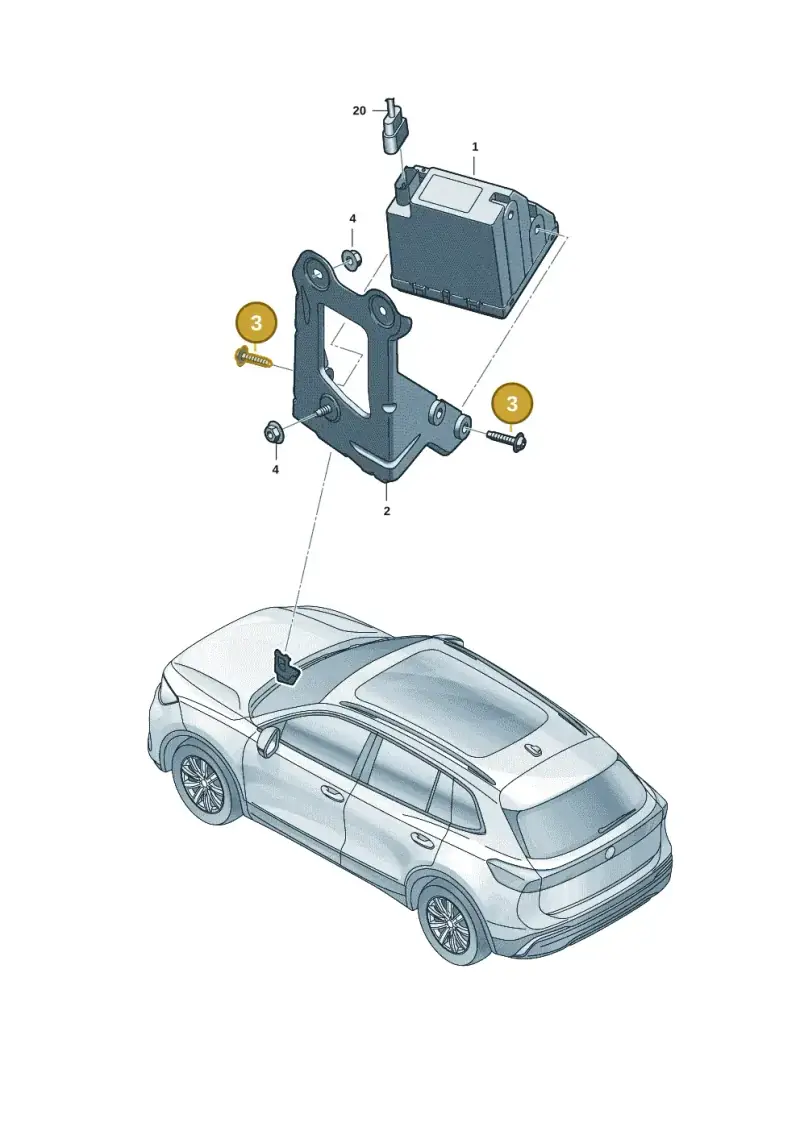 N90969901 — Volkswagen Tiguan 2.0 (2023-) diagram 57x035850, position 3