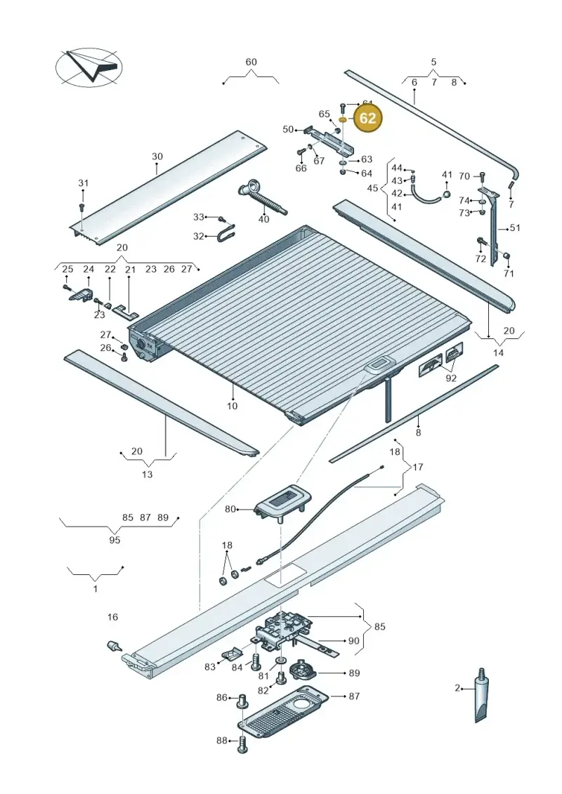 N90971702 — Volkswagen Amarok twin cab (2016-2022) diagram 749860800, position 62