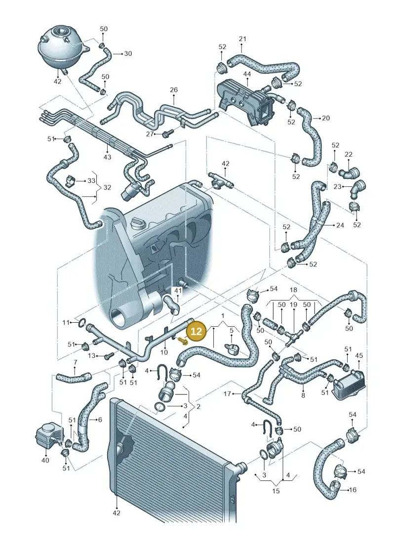 N90972005 — Volkswagen GOLF VARIANT           07> (2007-) diagram 460121420, position 12