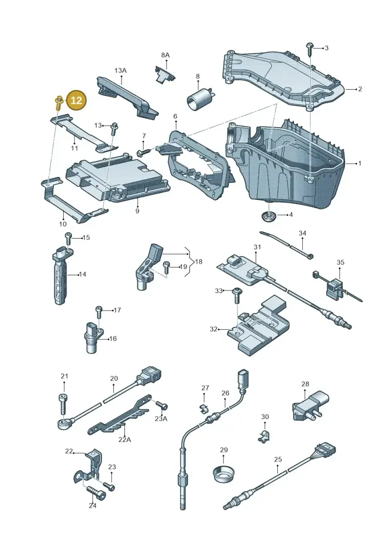 N90980304 — Audi A4 Av. Allroad (2008-2016) diagram 620906000, position 12
