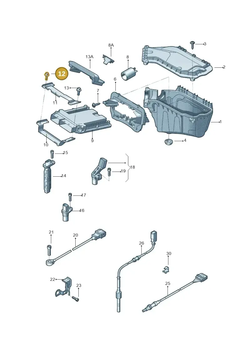 N90980304 — Audi Q5 (2009-2018) diagram 687906000, position 12