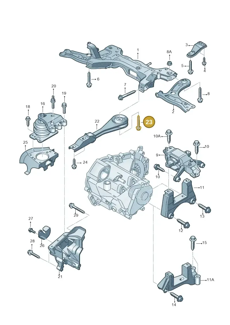 N90983002 — Volkswagen Polo (2012-2014) diagram 747199260, position 23