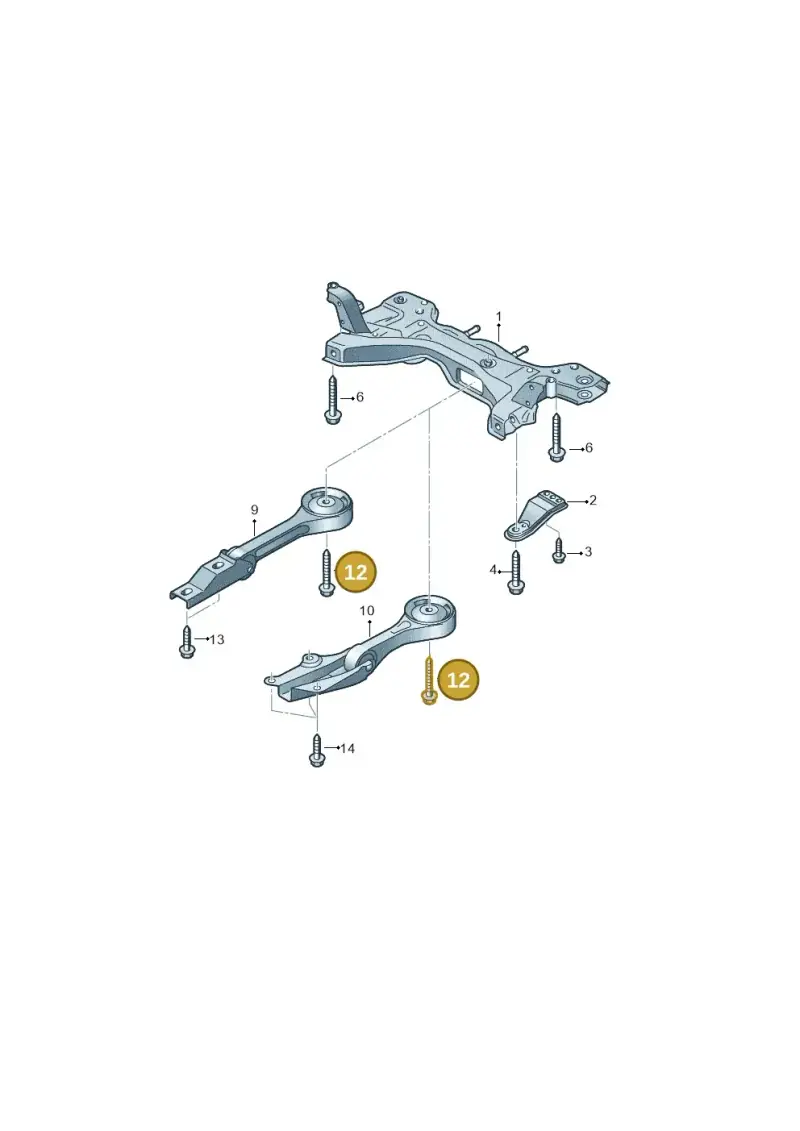 N90983002 — Volkswagen Polo 1.4 BlueMotion (2014-2017) diagram 773199100, position 12