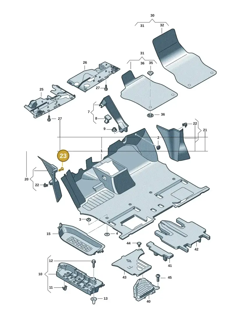 N90985501 — Volkswagen ID.Buzz (2022-) diagram 15a863000, position 23