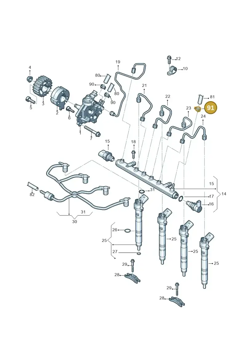 N90986501 — Volkswagen Amarok twin cab (2022-) diagram 683130450, position 91