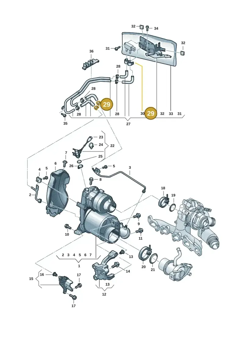 N90986504 — Volkswagen Tiguan 2.0 (2023-) diagram 57x253160, position 29