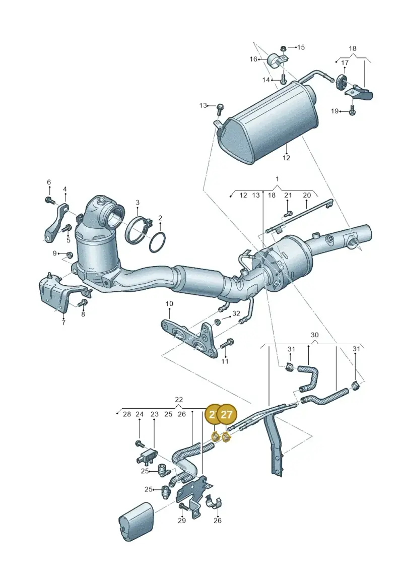 N90986504 — Volkswagen Multivan (2021-) diagram 7t0253205, position 27