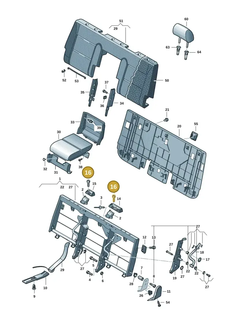 N90986802 — Volkswagen Caravelle (2019-2024) diagram 7em885600, position 16