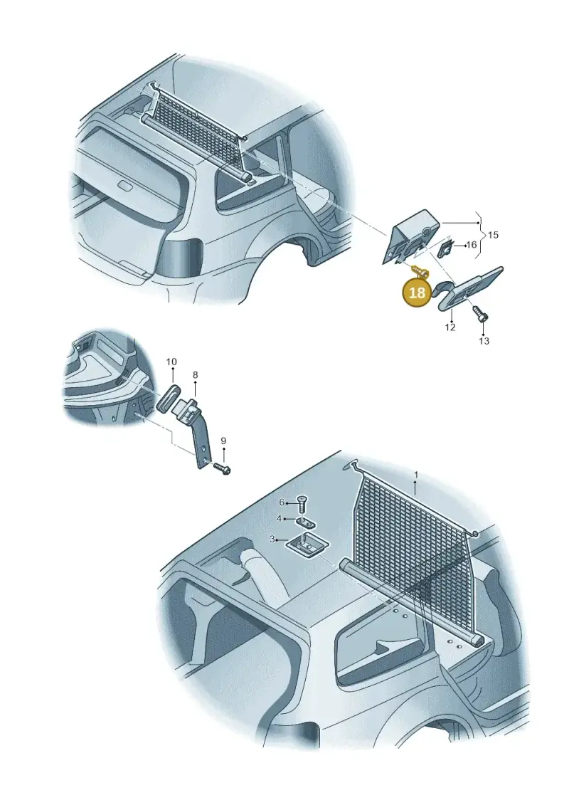 N90989102 — Volkswagen Passat saloon (2010-2015) diagram 460861500, position 18
