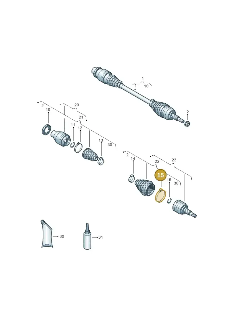 N90990701 — Volkswagen Transp. caravelle (2011-2015) diagram 479407300, position 15