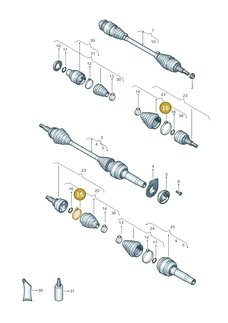 N90990701 — Volkswagen Transp. caravelle (2011-2015) diagram 731407300, position 15