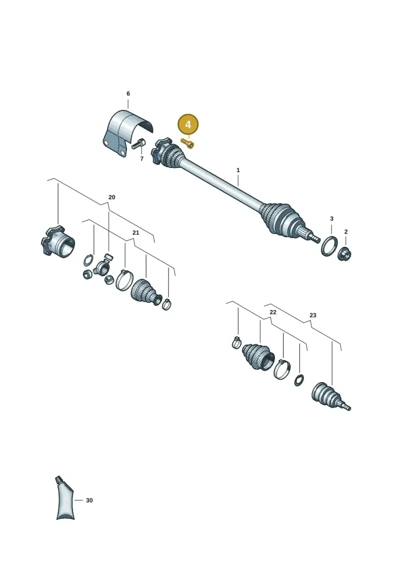 N90991002 — Volkswagen Taigo (2021-2024) diagram 2f0407422, position 4