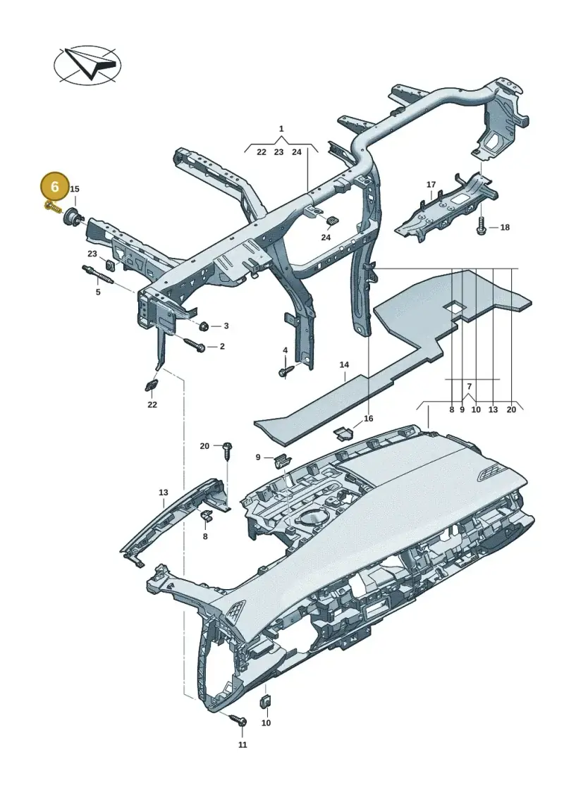 N90991502 — Volkswagen ID.7 Limousine Pro (2023-) diagram 14b857000, position 6