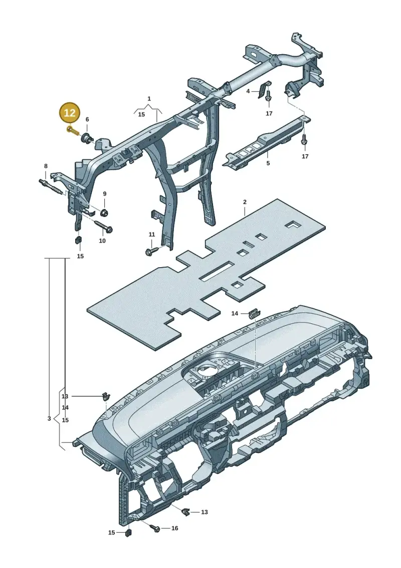 N90991502 — Volkswagen ID.Buzz (2022-) diagram 15a857000, position 12