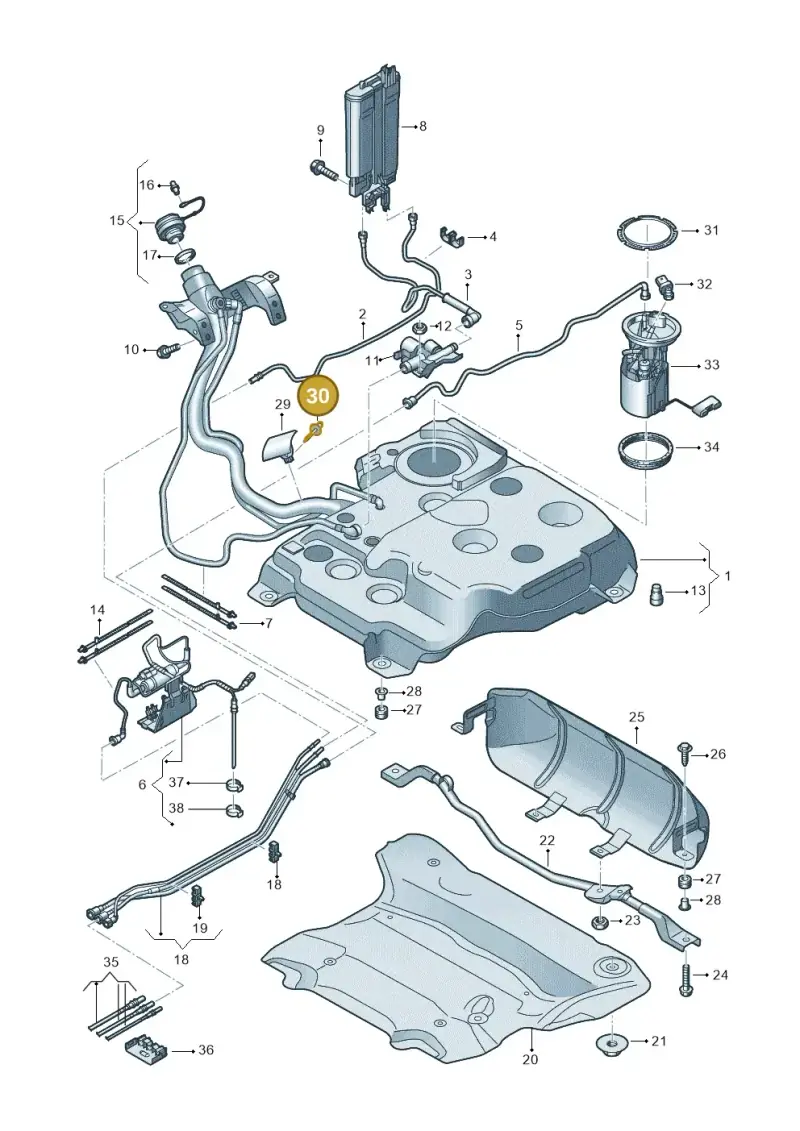 N90994201 — Volkswagen Arteon (2017-2023) diagram 793201500, position 30