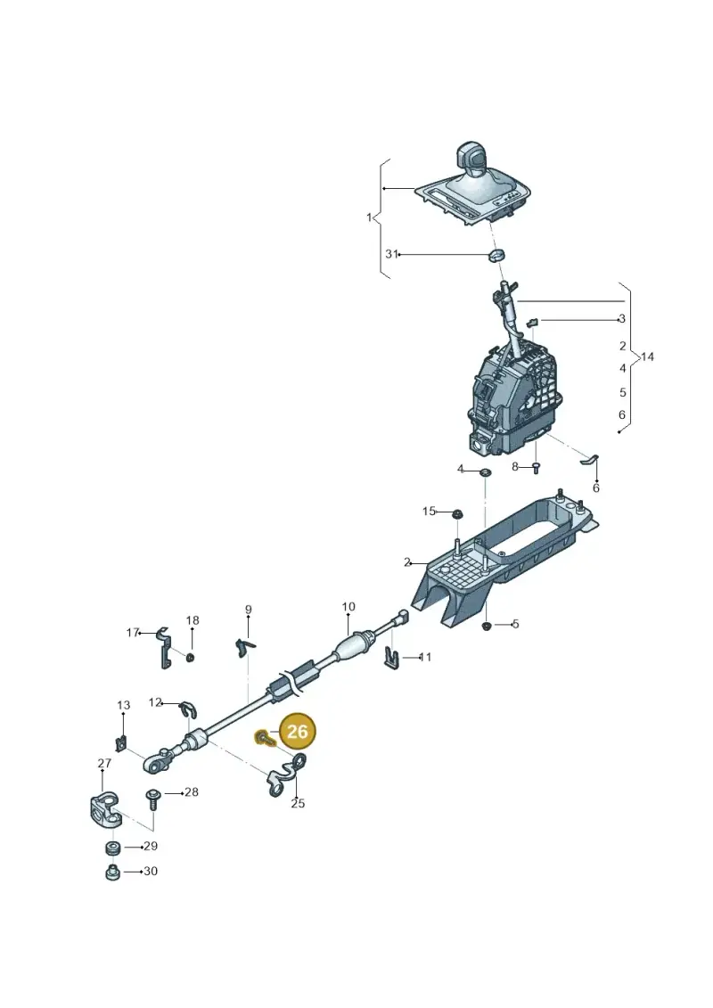 N90994402 — Volkswagen Jetta (2014-2017) diagram 789713010, position 26