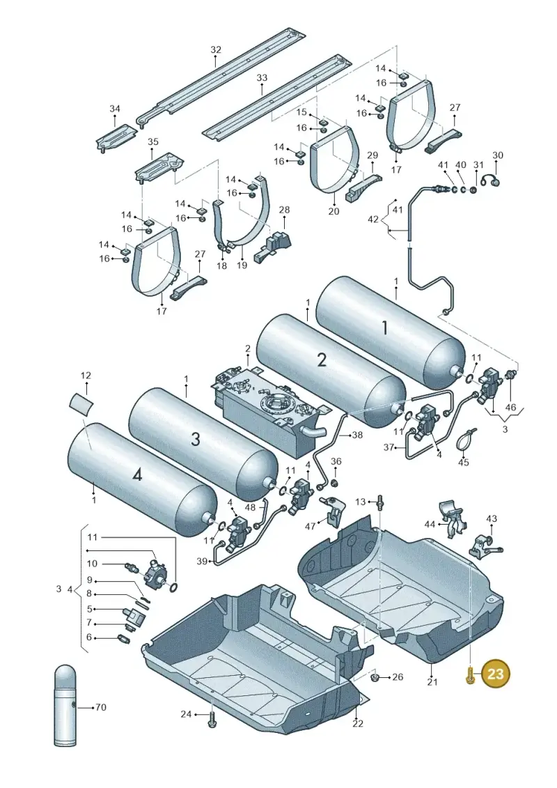 N90994402 — Volkswagen Caddy kombi (2015-2020) diagram 866201050, position 23