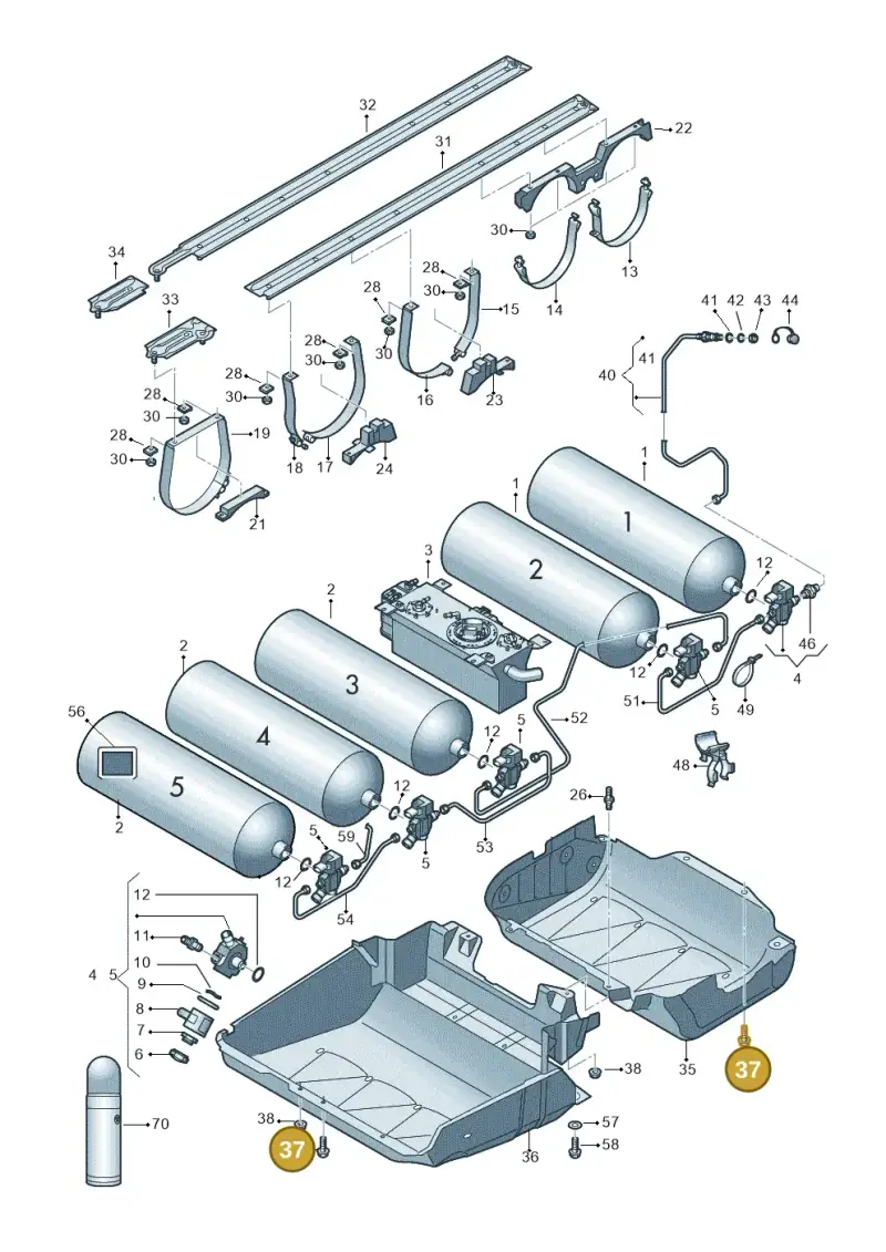 N90994402 — Volkswagen Caddy kombi (2015-2020) diagram 866201100, position 37