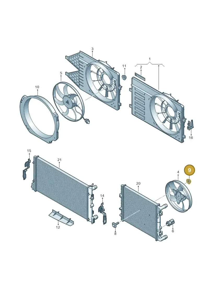 N90995701 — Volkswagen Polo (2012-2014) diagram 672121900, position 9