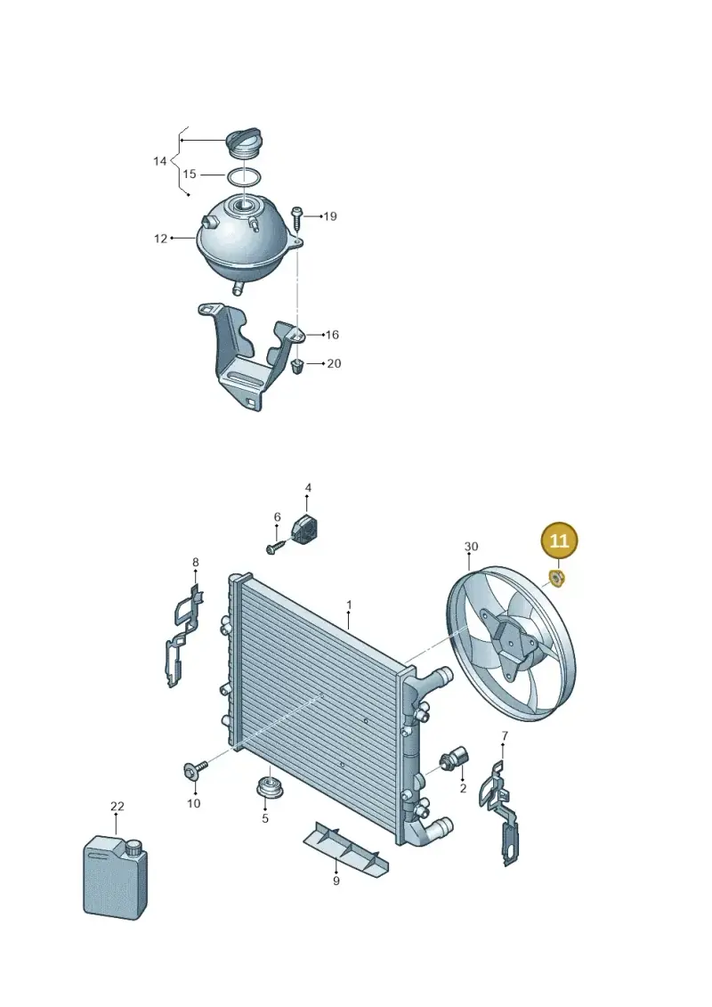 N90996702 — Volkswagen Polo 1.4 BlueMotion (2014-2017) diagram 773121800, position 11