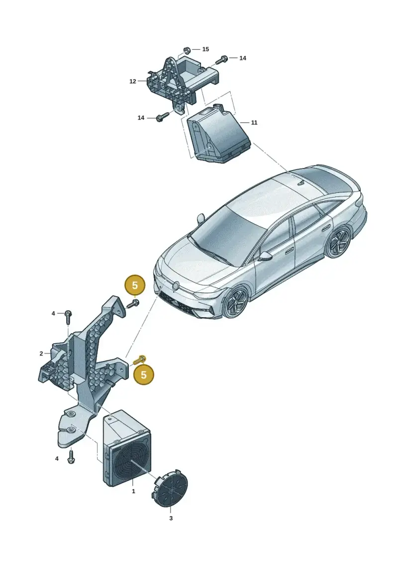 N90999502 — Volkswagen ID.7 Limousine Pro (2023-) diagram 14b035800, position 5
