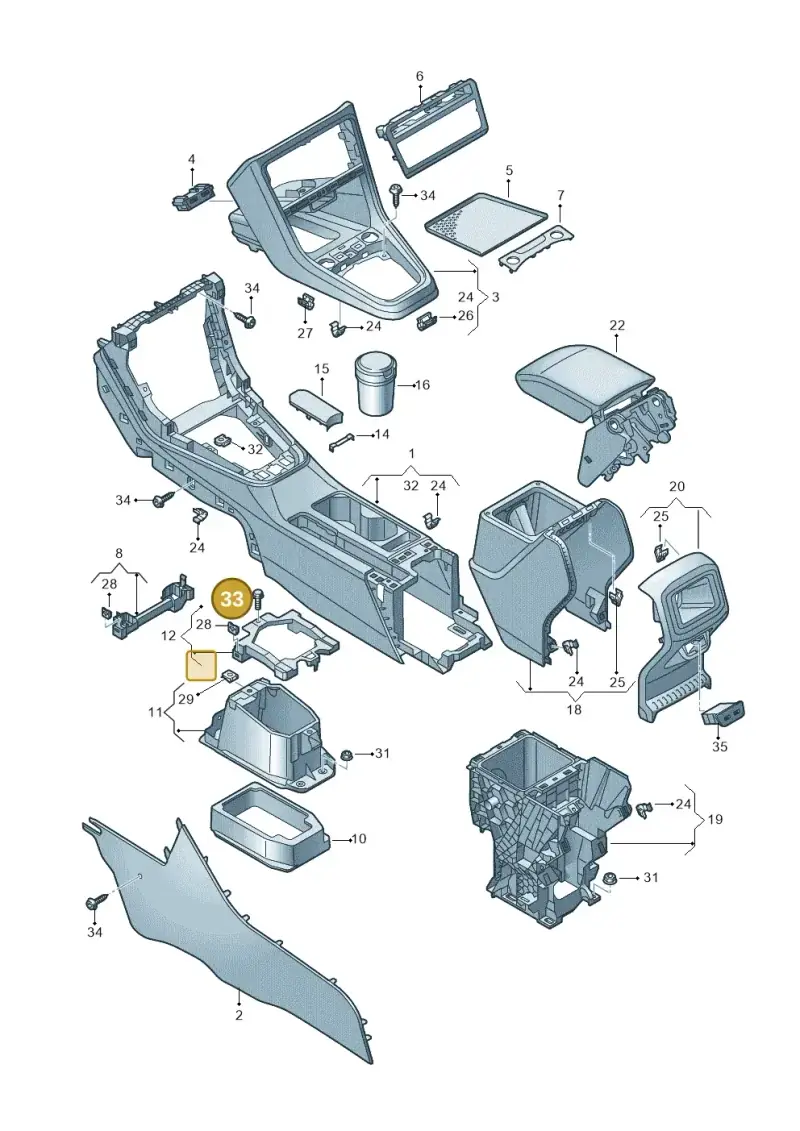 N90999503 — Volkswagen T-Cross 1,0 (2018-2024) diagram 587863050, position 33