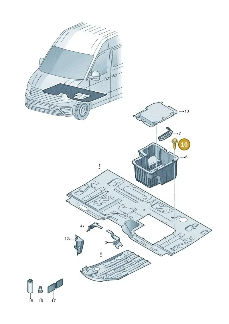 N90999503 — Volkswagen E-Crafter 35 (2018-2024) diagram 806802000, position 10