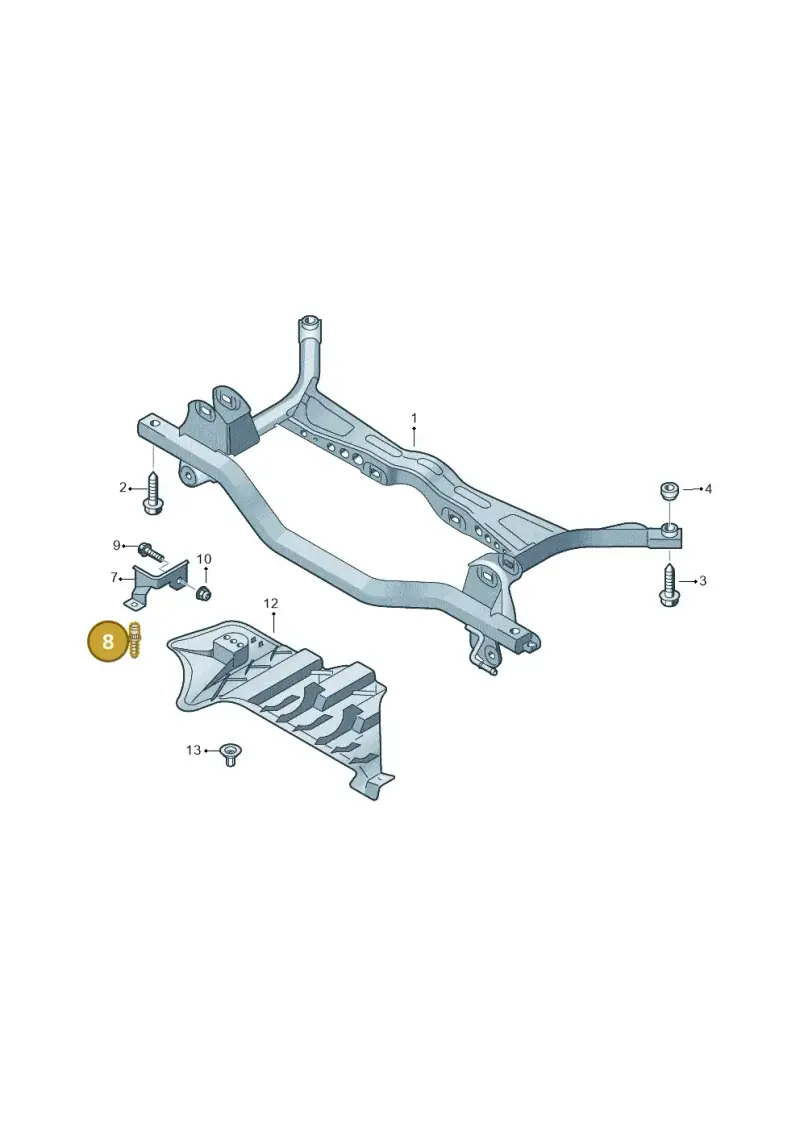 N91001101 — Volkswagen Golf estate (2009-2013) diagram 409505000, position 8