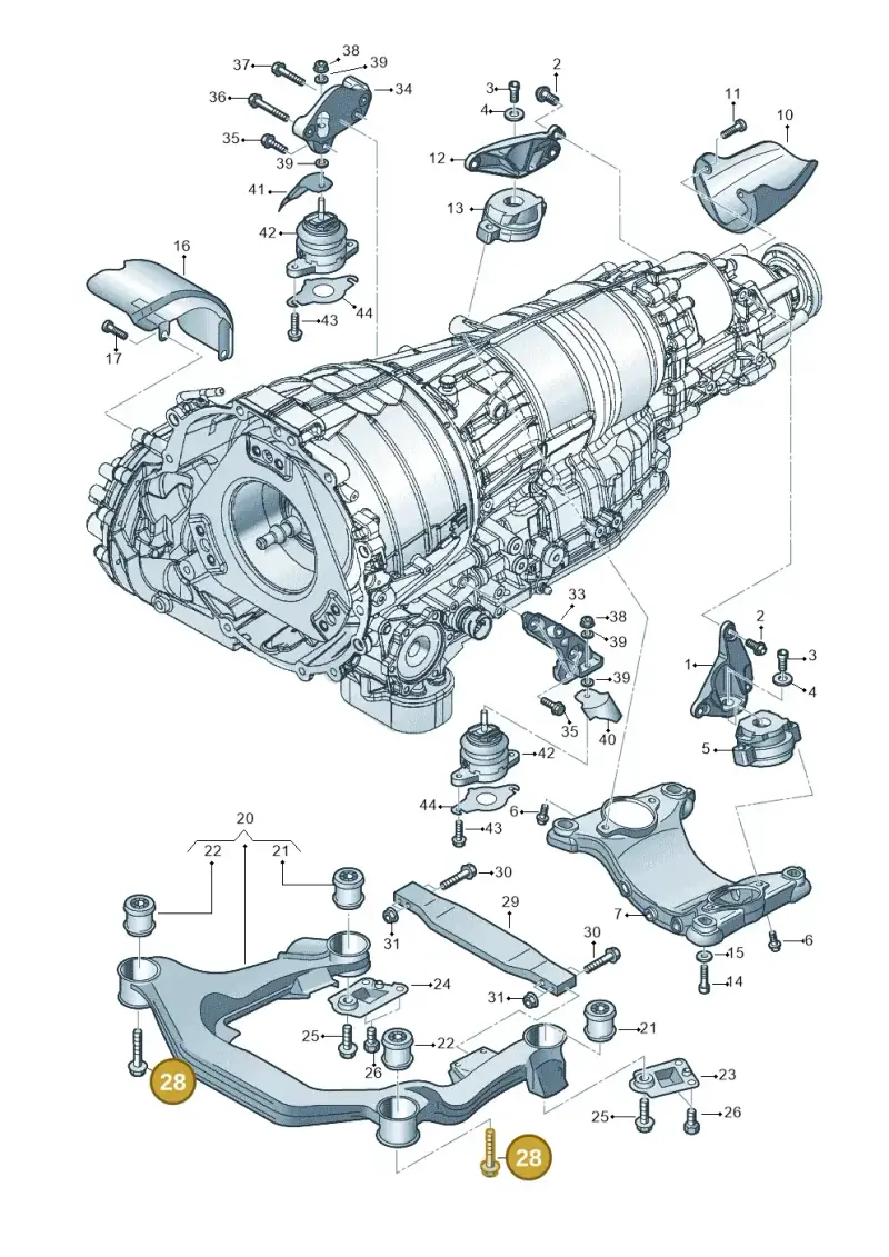 N91001302 — Audi A8/S8/qu. lang    08> (2007-) diagram 291399800, position 28