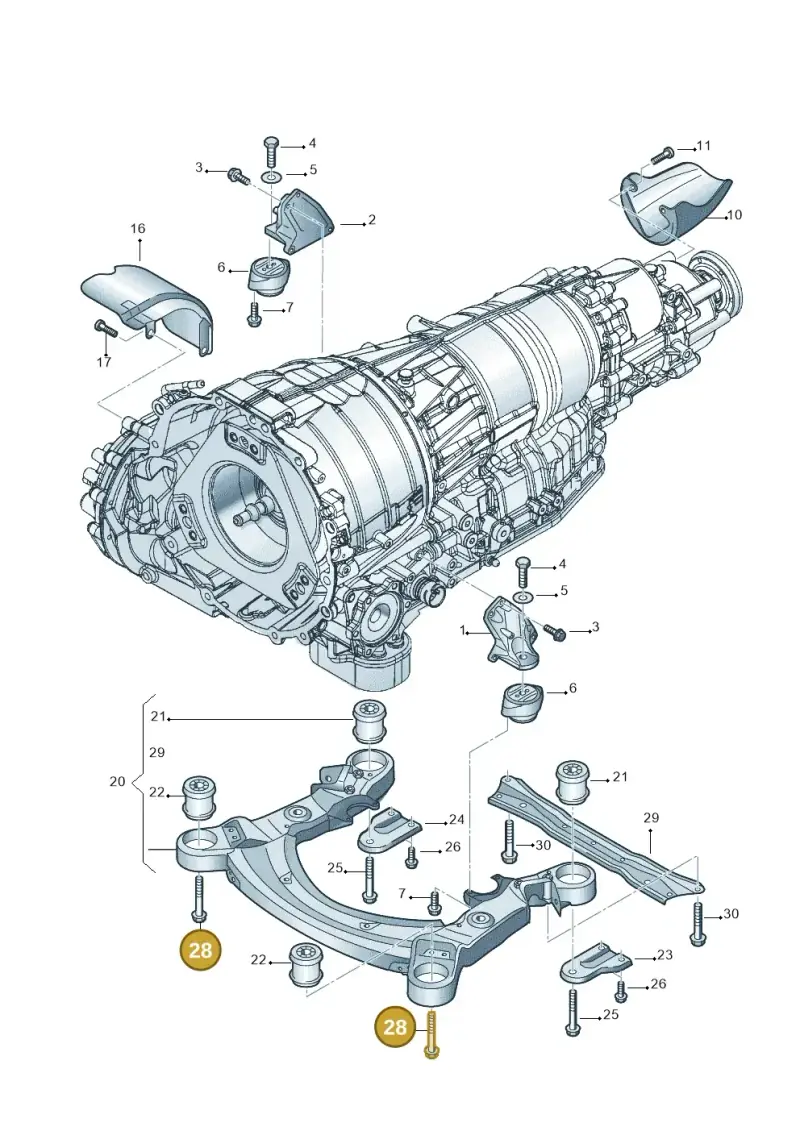 N91001302 — Audi A8/S8/qu. lang    08> (2007-) diagram 448399800, position 28