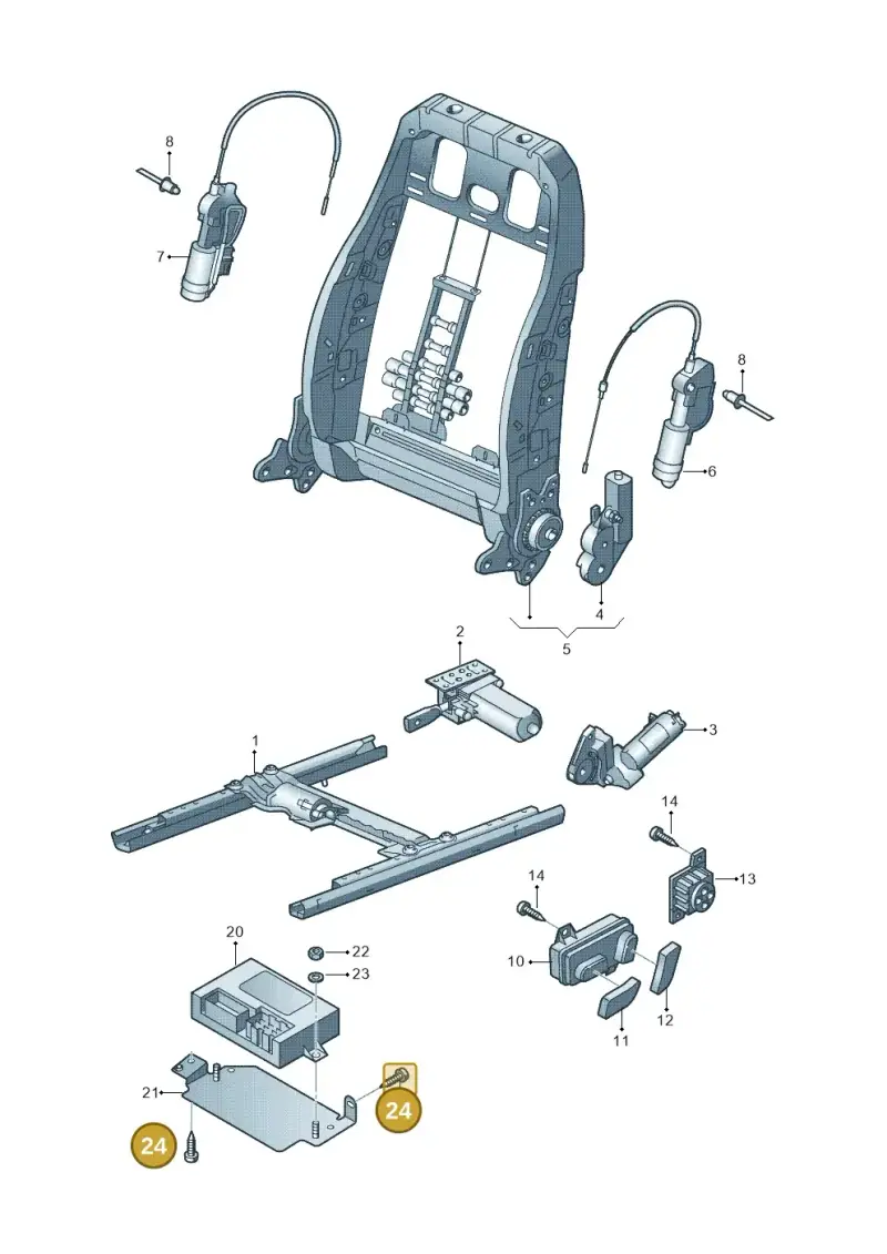 N91001701 — Audi A6 2.7 TDI (2008-2011) diagram 448959200, position 24