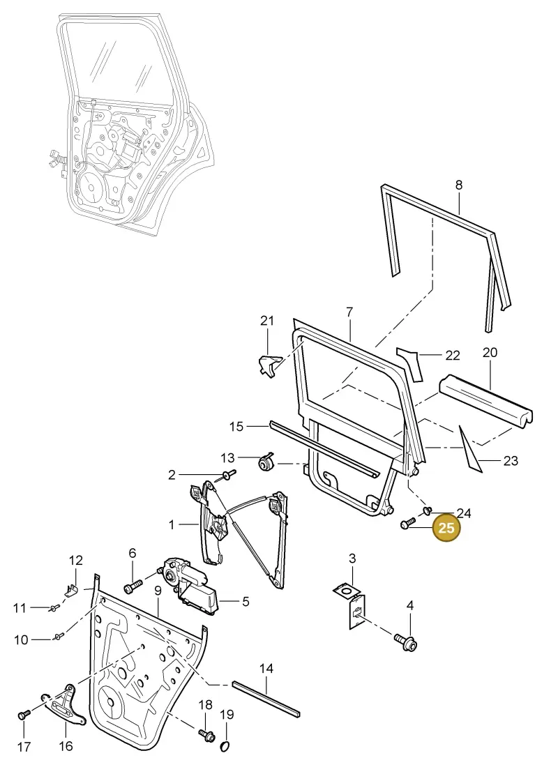 N91001701 — Porsche Cayenne (2007-2010) diagram p31804040, position 25