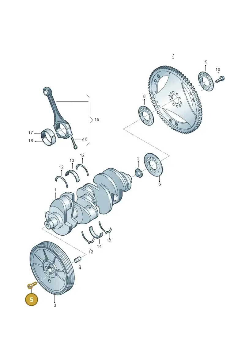 N91005903 — Volkswagen Touareg BlueMotion (2014-2018) diagram 748105150, position 5