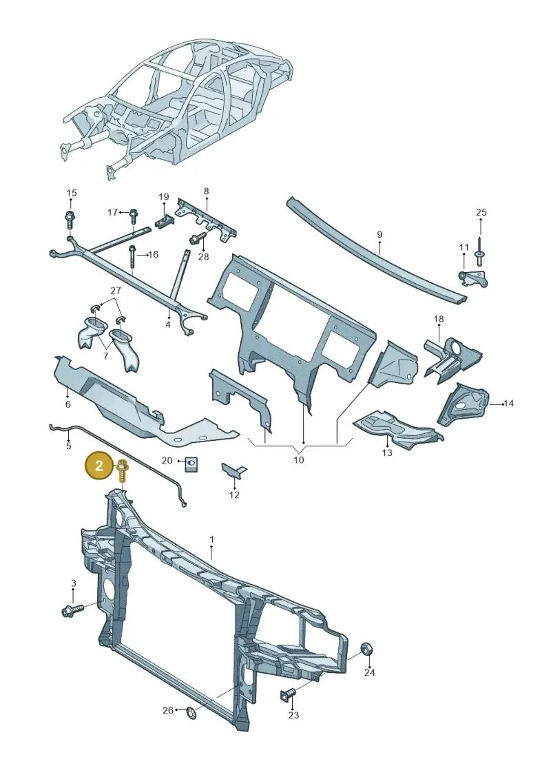 N91007201 — Audi A8/S8/qu. lang    08> (2007-) diagram 291805000, position 2