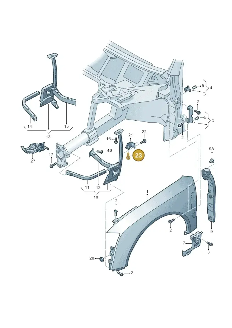 N91007201 — Audi A8/S8/qu. lang (2003-2007) diagram 291821100, position 23