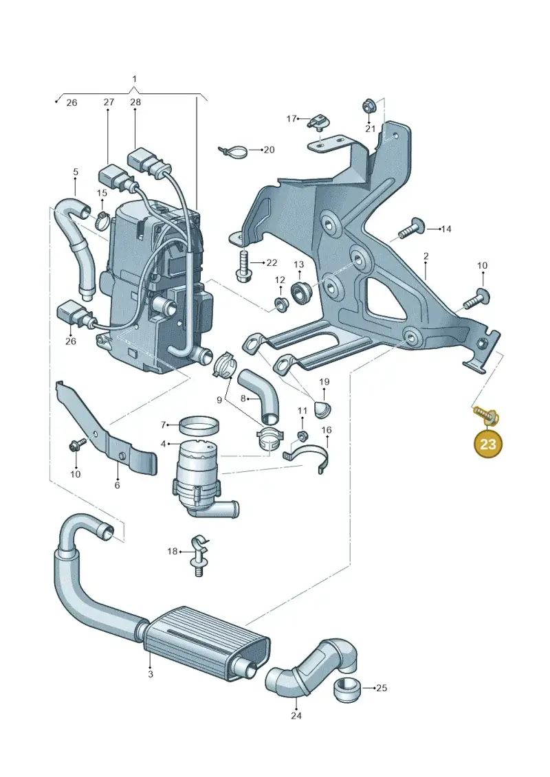 N91007201 — Audi A8 (2013-2018) diagram 696261000, position 23