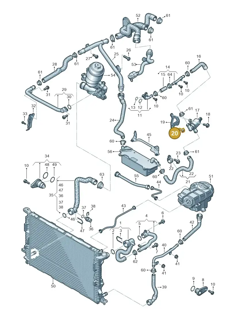 N91007201 — Audi A7 Sportback (2014-2018) diagram 711121200, position 20