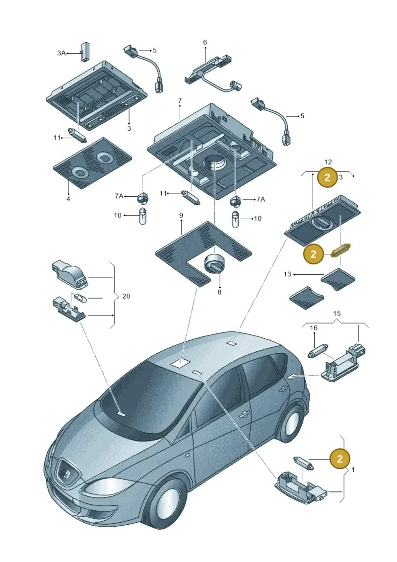 N91008001 — SEAT Altea XL (2013-) diagram 418947000, position 2