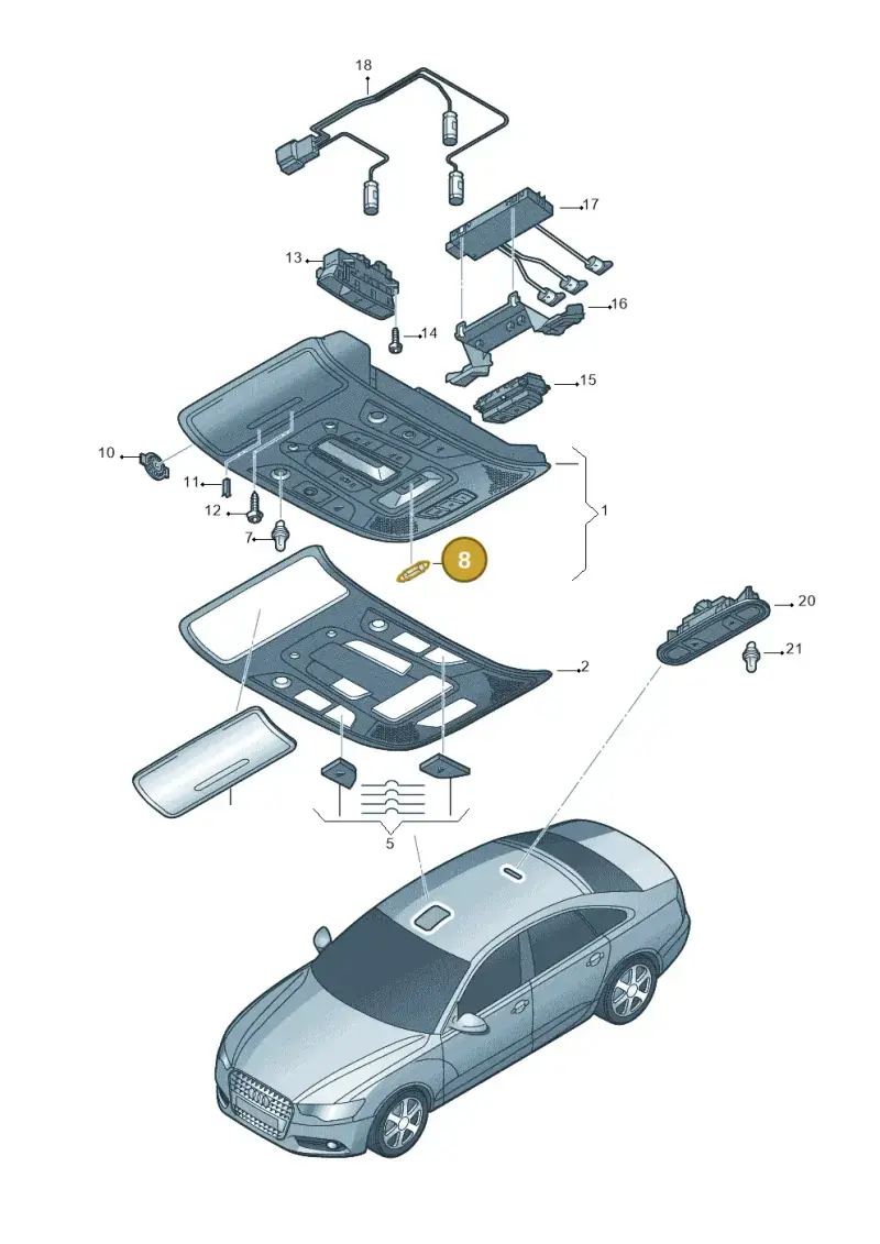 N91008001 — Audi A6 (2014-2018) diagram 717947000, position 8