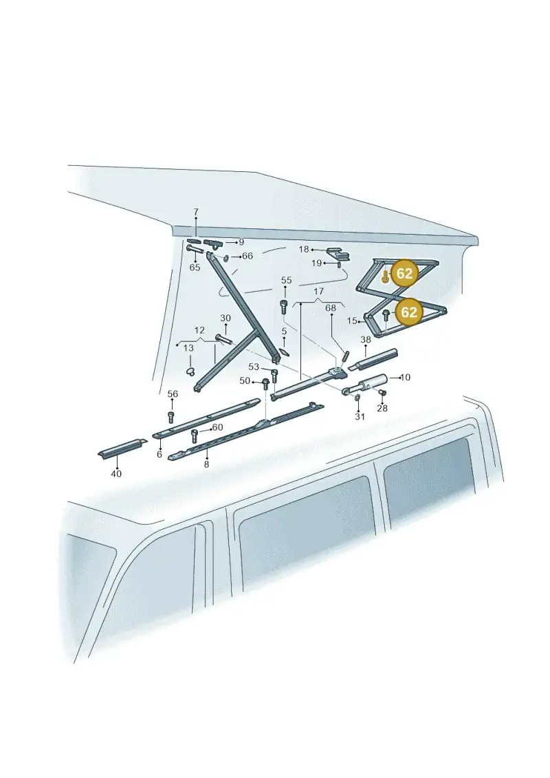 N91009801 — Volkswagen Caravelle (2019-2024) diagram 452875200, position 62