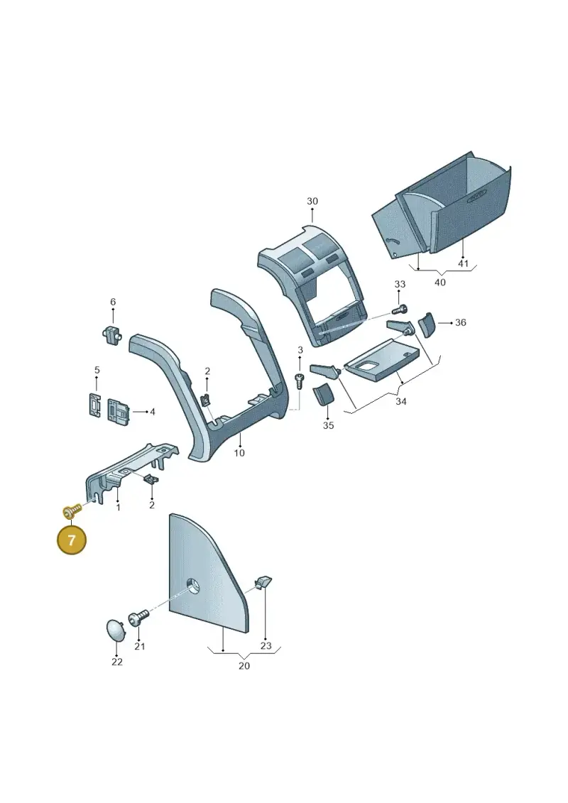 N91011301 — Volkswagen Phaeton 4motion (2010-2016) diagram 258863610, position 7