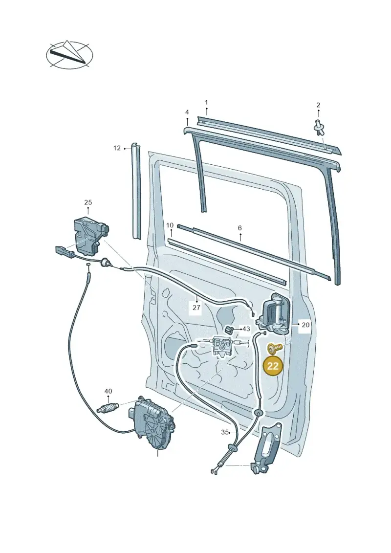 N91014501 — Volkswagen Sharan BlueMotion (2015-2022) diagram 689843800, position 22