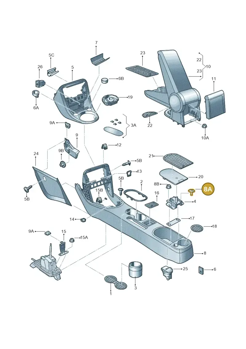 N91014501 — Volkswagen Beetle (2016-2019) diagram 715863500, position 8A