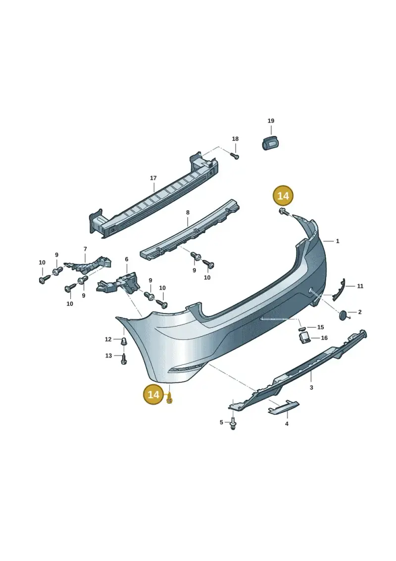 N91015701 — SEAT Leon (2019-) diagram 5fn807050, position 14
