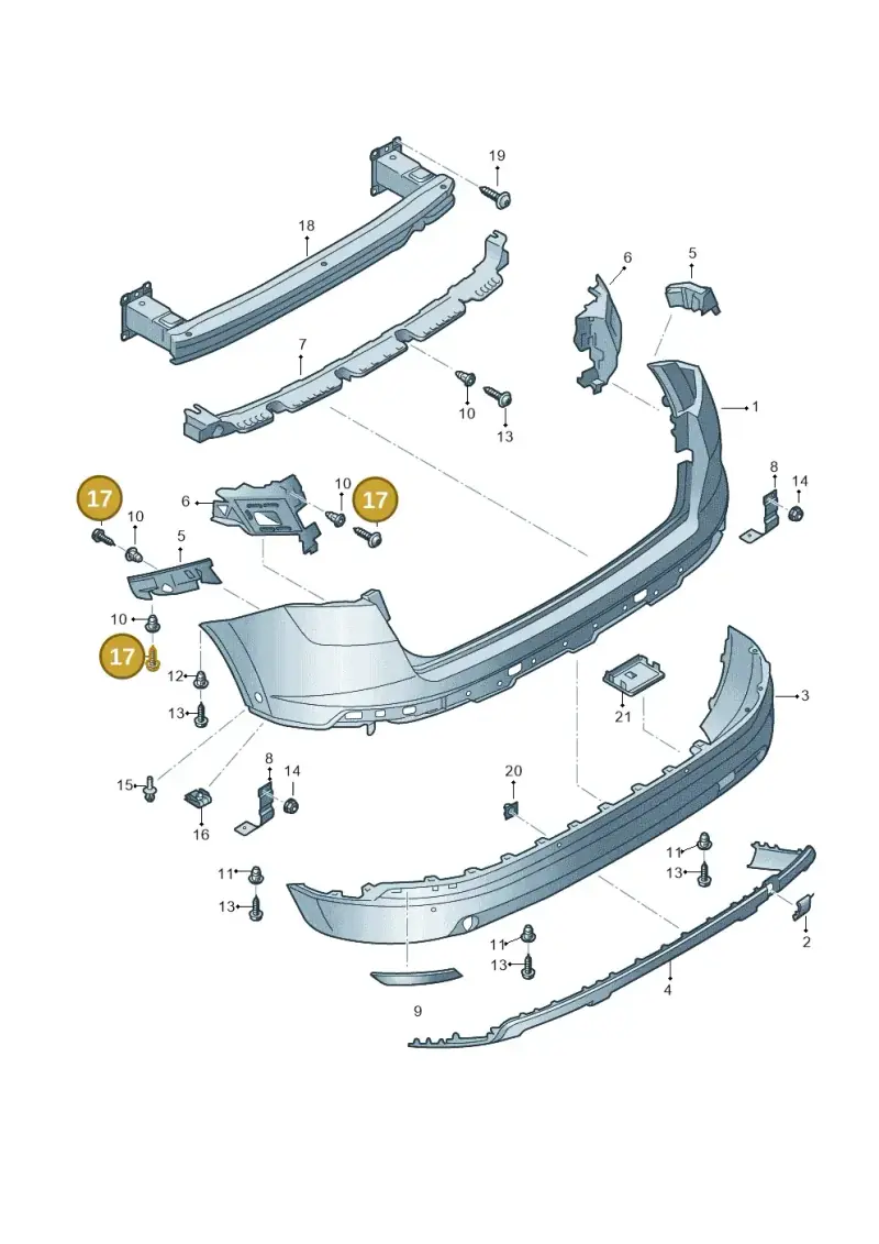 N91015701 — SEAT Ateca (2016-) diagram 893807500, position 17
