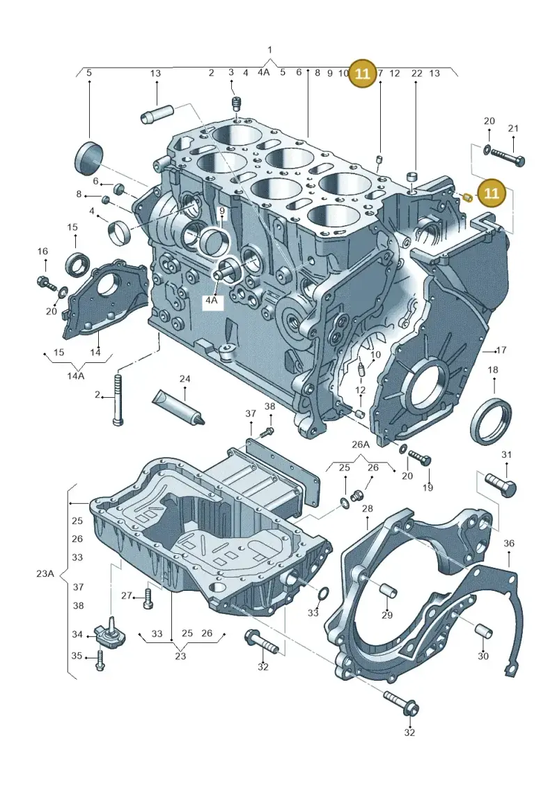 N91017001 — Volkswagen Sharan (2008-2010) diagram 195103250, position 11