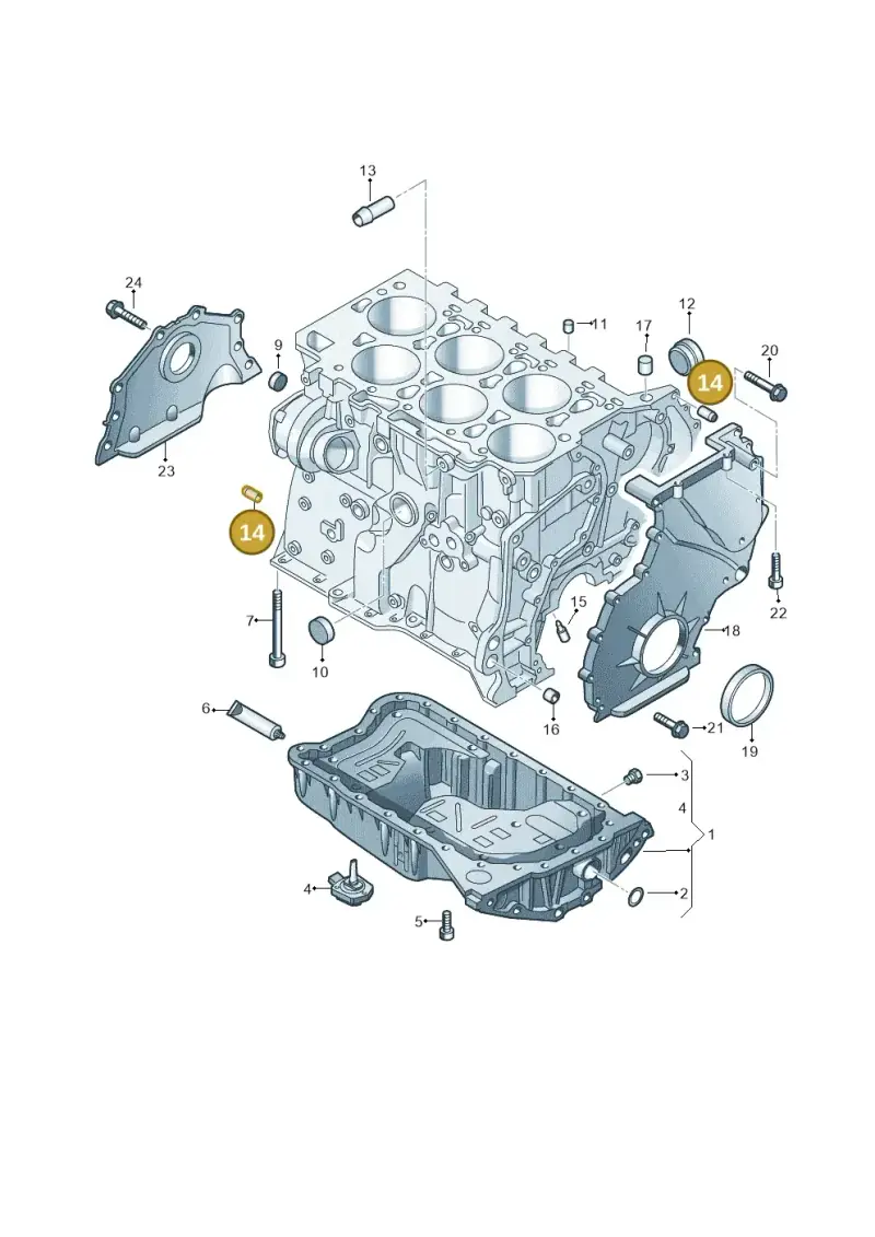 N91017001 — Volkswagen Passat CC (2011-2016) diagram 691103200, position 14