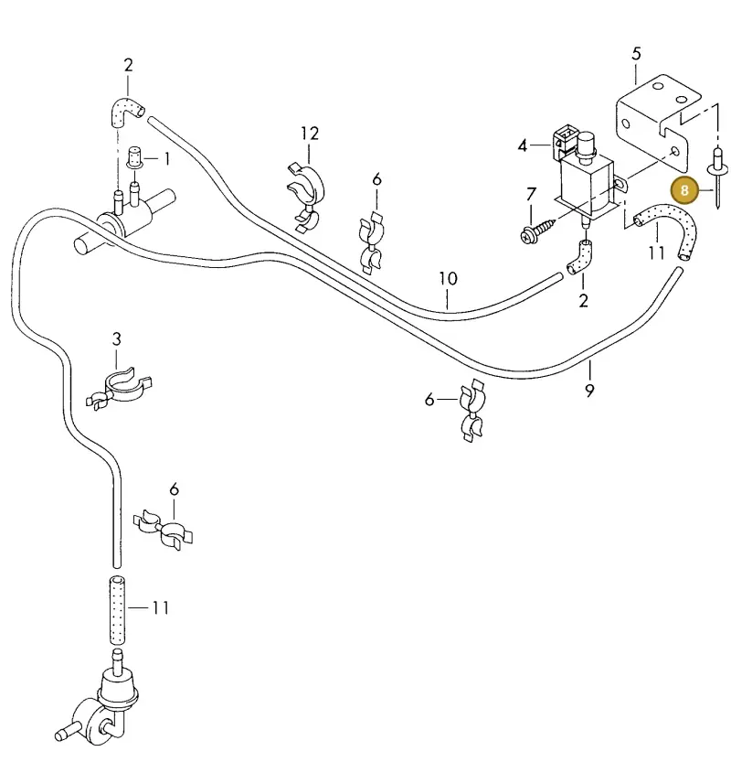 N91017701 — Volkswagen LT, LT 4X4 (2003-2006) diagram 176129500, position 8
