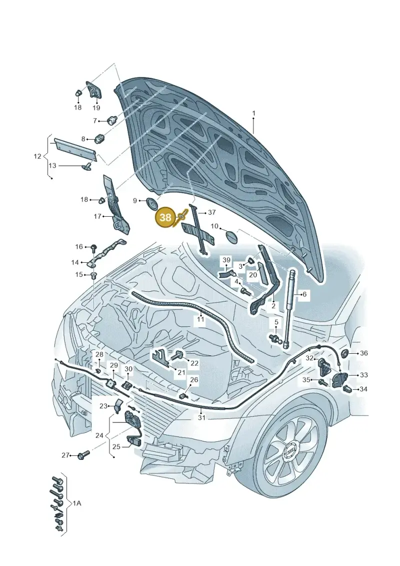 N91017701 — Audi A7 Sportback (2014-2018) diagram 711823000, position 38