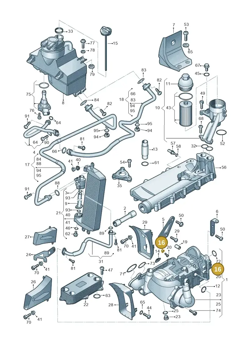 N91020803 — Audi R8 qu. 5.2 (2012-2015) diagram 752115050, position 16